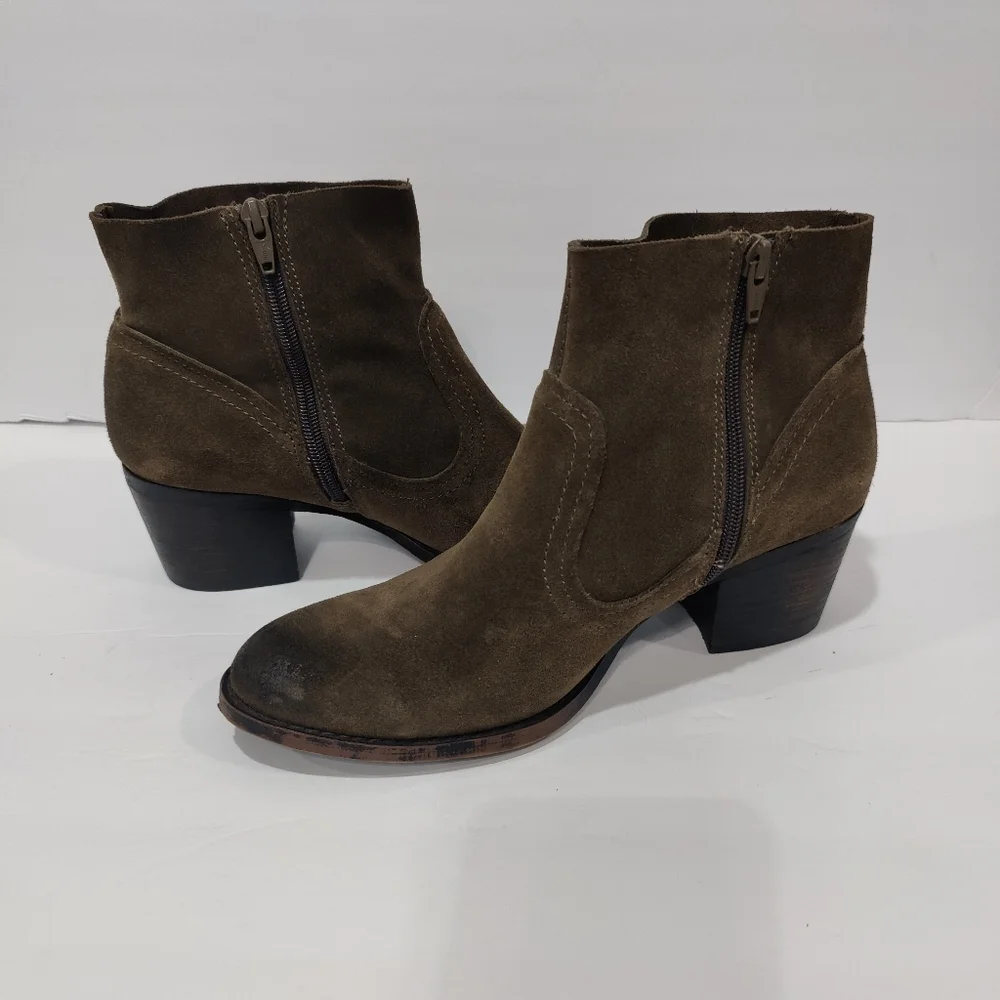 Soho Cobbler Genuine SUEDE Ankle Boot Olive Green